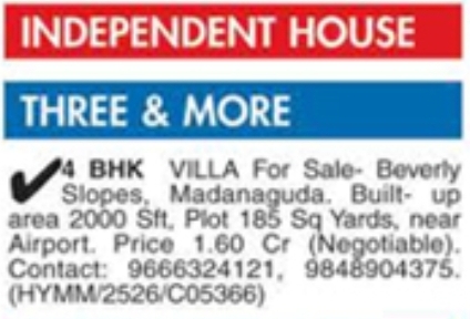 Independent House For Sale